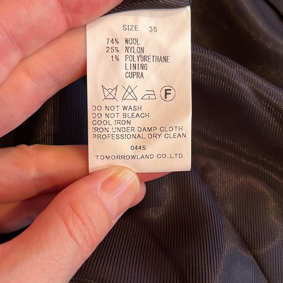 NWT - *RARE - Sample* Women's Tomorrowland Wrap Wool Skirt / Navy / Size 38 - Picture 14 of 16